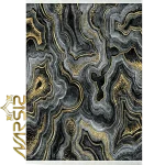 artificial stone design machine rug(Farshineh) with golden veins code 7006