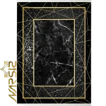 black stone design carpet with golden vein code 8036