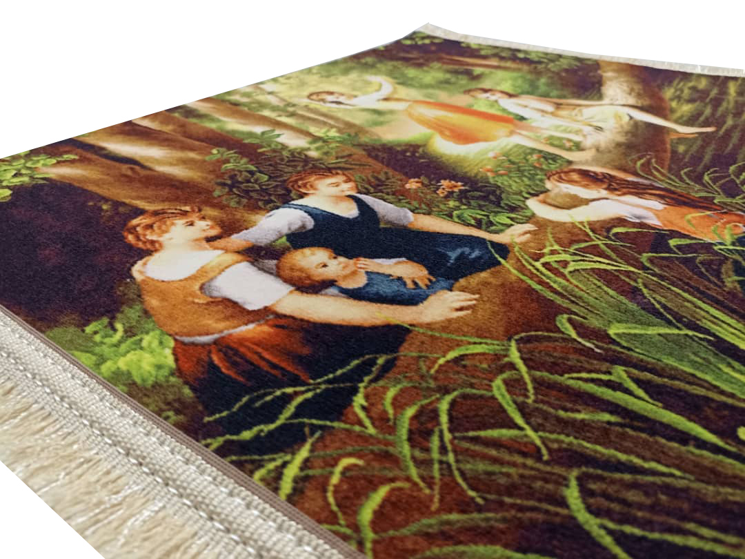 تابلو فرش منظره طرح باغ بهشت