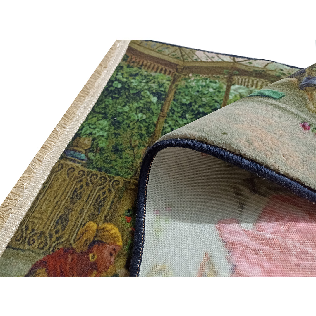 تابلو فرش منظره طرح باغ ملکه