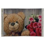 children's room pictorial carpet with bear and rose design, code 10540