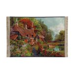 cottage pictorial carpet and colorful flowers