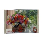 Wicker flower basket pictorial carpet code 6387