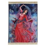 a miniature tapestry of a girl dancing