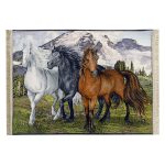 three horses pictorial carpet code 9357