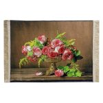 flower pictorial carpet and pink vase code 161