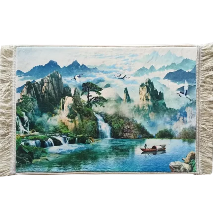 تابلو فرش آبشارهای کوه های لوتوس چین کد 5057