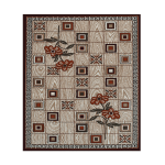 Wooden pattern gelim machine-made carpet, code 32503