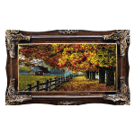 Autumn leaf fall landscape pictorial carpet code 20111