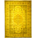 Forty-piece carpet with yellow background, Qashqai design, code 122