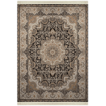 1200 machine-made carpet with a clay background and medallion , code 1214