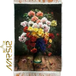 glass vase flower pictorial carpet table code 30240