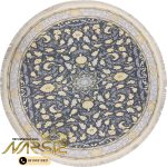 فرشینه گرد استپدار کد 90101 طرح فرش