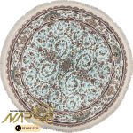 فرشینه استپدار گرد کد 90125 طرح فرش