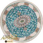 فرشینه گرد طرح فرش کد 90138 - نارسیس کارپت