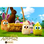 فرشینه کودک طرح جوجه های خشمگین کد 6004 - فرشینه نارسیس