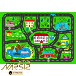 فرشینه کودک طرح چرخ خیابان شهر کد 6008 - فرشینه نارسیس