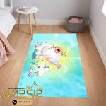 فرشینه کودک طرح تاب سواری بچه فیل کد 6009 - فرشینه نارسیس