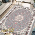 فرشینه فرش طرح گلستان رنگ فیلی کد 9001 - نارسیس کارپت