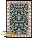فرشینه فرش طرح باغ گل فیلی رنگ سرمه ای کد 9006 - فرشینه نارسیس