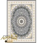 فرشینه فرش طرح اصفهان رنگ نقره ای کد 9005 - نارسیس کارپت