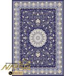 فرشینه فرش طرح فرش مشهد رنگ سرمه ای کد 9016