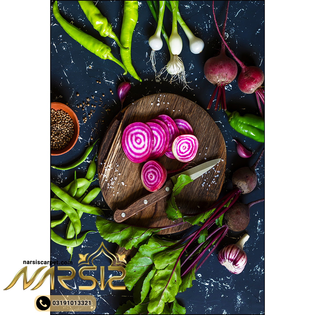 فرشینه آشپزخانه طرح سبزیجات کد 7000 - فرشینه نارسیس