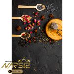 فرشینه آشپزخانه طرح دمنوش گل محمدی کد 7008 - فرشینه نارسیس