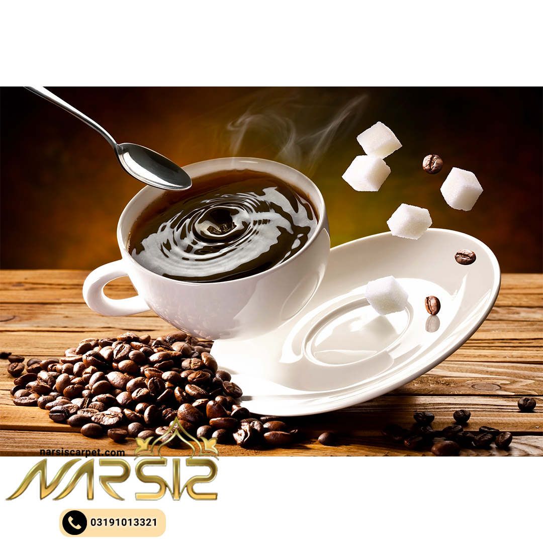 فرشینه آشپزخانه طرح فنجان قهوه کد 7011 - فرشینه نارسیس