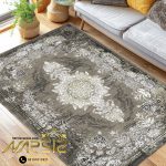 فرشینه وینتیج طرح شهبانو رنگ طوسی کد 9004 - فرشینه نارسیس