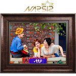 تابلو فرش مرد گیتار زن عاشق کد 0996 - نارسیس کارپت