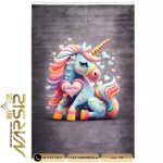 فرش دخترانه طرح اسب یونیکورن کد 25KM0000