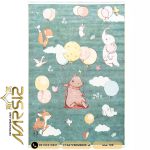 فرش کودک پسرانه طرح حیوانات پرنده کد 25KM0080