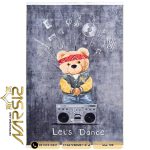 فرش کودک پسرانه طرح خرس موزیسین کد 25KM0110