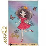 فرش کودک طرح دختر پروانه ای کد 101209 - فرش نارسیس