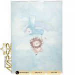 فرش کودک پسرانه طرح شیر سبزآبی کد 101275 - فرش نارسیس