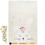 فرش کودک دخترانه طرح خرگوش و پرنده خوابالو کد 25KM0160 - فرش نارسیس